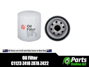 Automotive component: Oil Filter C1123 Z418 Z87A Z422 Sakura Ford Mitsubishi Chrysler Holden