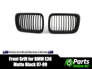 BMW E36 Grille Grill Pair Matte Black BMW E36 318/328/328 1997-1999