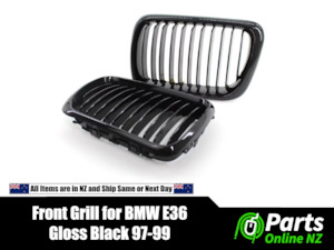 BMW E36 Grille Grill Pair Gloss Black BMW E36 318/328/328 1997-1999