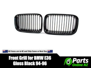 BMW E36 Grille Grill Pair Gloss Black BMW E36 318/328/328 1994-1996