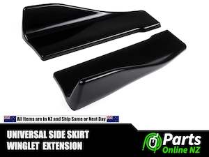 Universal Aero Rear Bumper Lip / Winglets / Side Skirt Extension Winglet (34cm)