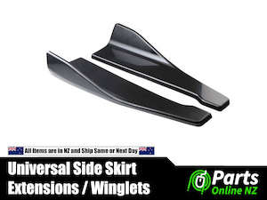 Universal Aero Rear Bumper Lip / Winglets WINGLET / Side Skirt Extensions (48cm)