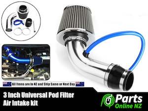 3 Inch Universal Car Pod Filter Air Intake Aluminum Induction Pipe Kit & Hoses