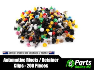 Automotive Trim Clips Rivet Fasteners - 500 Piece Bulk Assortment