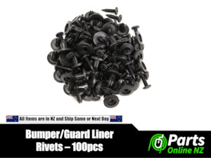 Automotive Bumper Guard Liner Rivets - 100 Piece Bulk Assortment