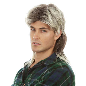 Buy 80s Mullet Wig Two Tone Blonde