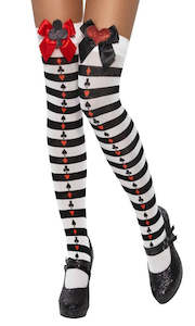 Striped Stockings Poker Suit with Bows