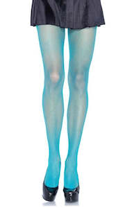 Costume hiring: Nylon Fishnet Pantyhose Neon Blue