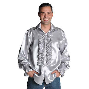 Costume hiring: 70s Frill Shirt Silver