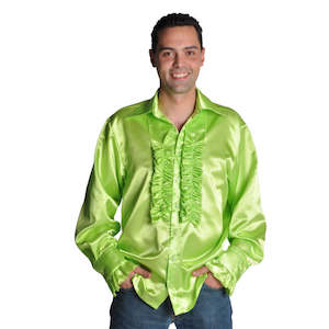 Costume hiring: 70s Frill Shirt Lime