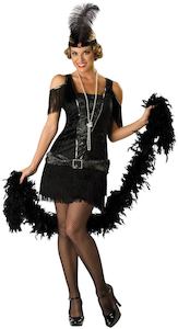 Costume hiring: Black Flapper Deluxe