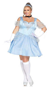 Costume hiring: Glass Slipper Sweetie Plus Size