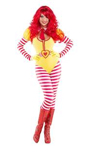 Costume hiring: Sexy Hamburger Clown