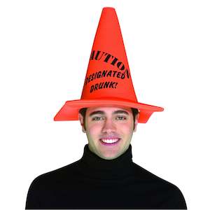 Costume hiring: Designated Drunk Cone Hat