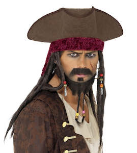 Costume hiring: Pirate Hat with Hair