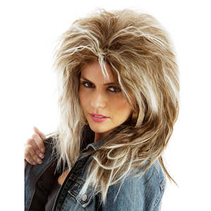 Costume hiring: 80s Rock Diva Tina Turner Wig Brown and Blond