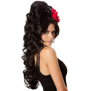 Rehab Beehive Amy Winehouse Wig Black