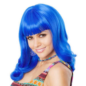 Costume hiring: Teenage Dream Katy Perry Wig Blue