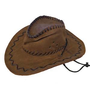 Suede Cowboy Hat Light Brown