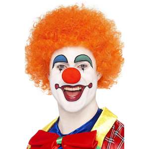 Costume hiring: Afro Or Clown Wig Orange