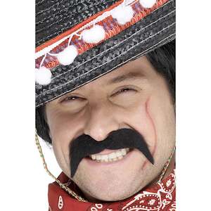 Mexican or Cowboy Moustache Black