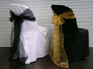 Cotton Chair Covers (black or white)