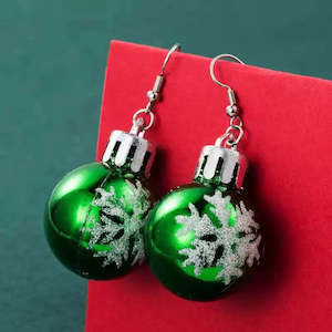 Christmas Balls Red And Green Christmas Light Bulb Earrings