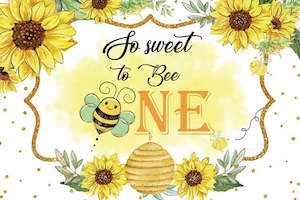 1st Birthday Backdrop - Bee One