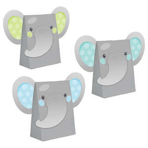 Enchanting Elephant Boy Paper Treat Bags & Attachments