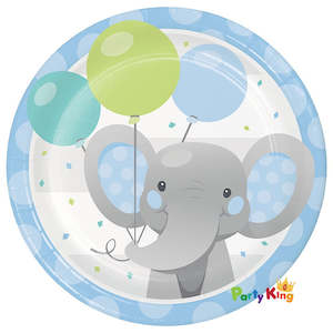 Enchanting Elephant Boy Lunch Paper Plates 18cm