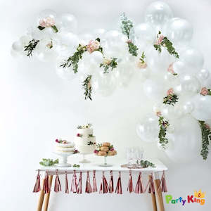 Balloon Garland Arch White