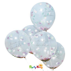 Boho Bride Balloons Flower Confetti Filled 30cm Team Bride