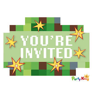 Gift: Minecraft TNT Party! Postcard Invitations