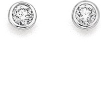 9ct, White Gold screw-back Diamond Studs Total Diamond Weight=.25ct