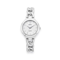 Elite ladies sterling silver tone watch