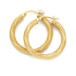 9ct twist hoops