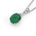 Sterling silver cubic zirconia pendant