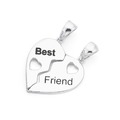 Sterling silver best friend break pendant