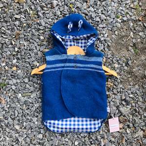 Size 1 Royal blue striped with blue gingham and teddy ears