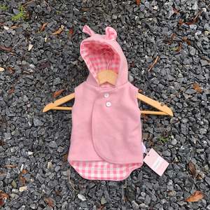 Size 0 Pink with pink gingham and teddy ears