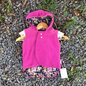 Building supplies: Magenta wool vest