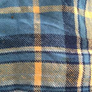 Blues, cream and yellow tartan wool vest