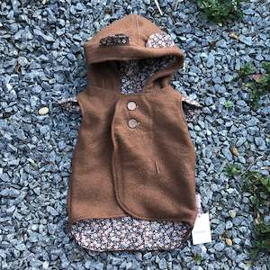 Brown wool vest