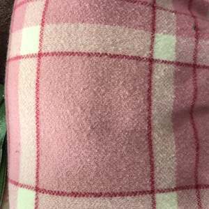 Building supplies: Pinks and white tartan wool vest