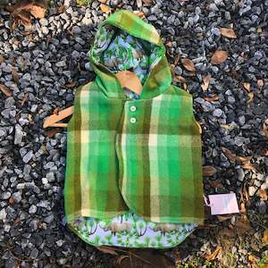 Greens tartan wool vest