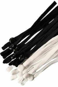 White or Black - Elastic Side Straps x10