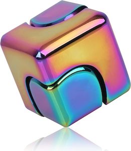 Toy: Cube Spinner Muticolour Metallic Bopster