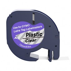 Stationery, paper, printing: Dymo 12267 Black on Clear Tape