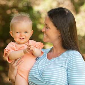 Organic Cotton Peach Ruffled Bodysuit