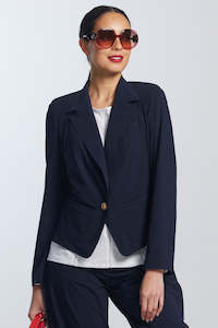 Clothing manufacturing - womens and girls: PAULA RYAN Girlfriend Jacket - Navy